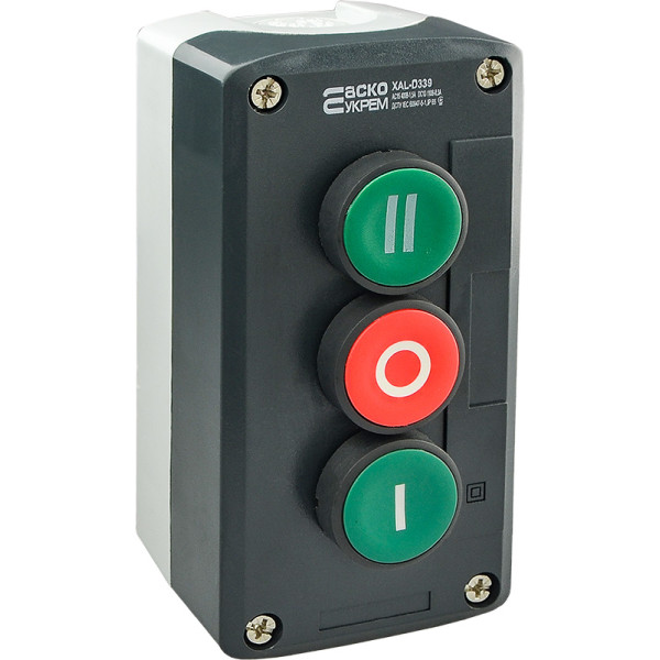 Тримісний пост Аско-Укрем XAL-D339 «Старт1-Старт2-Стоп» (A0140020067) - фото №2