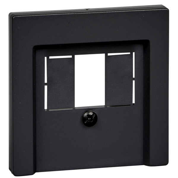 Накладка для розетки телекомунікаційної антрацит Merten, MTN297914 - фото №1
