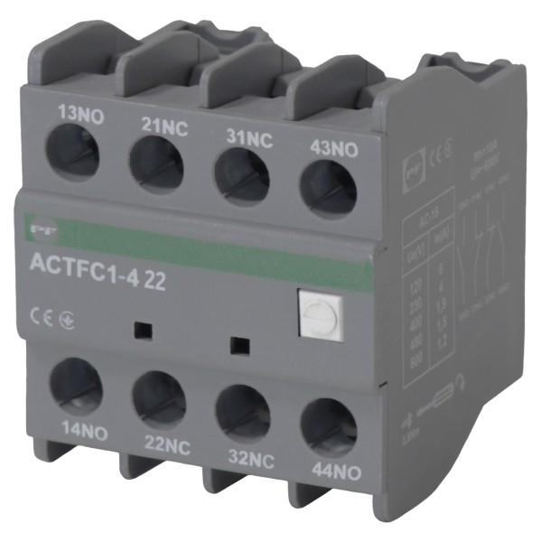 Вспомогательный контакт фронтального выполнения Promfactor для пускателей FC1-4 ACTFC1-4 22 2NO+2NC (ACTFC1422)