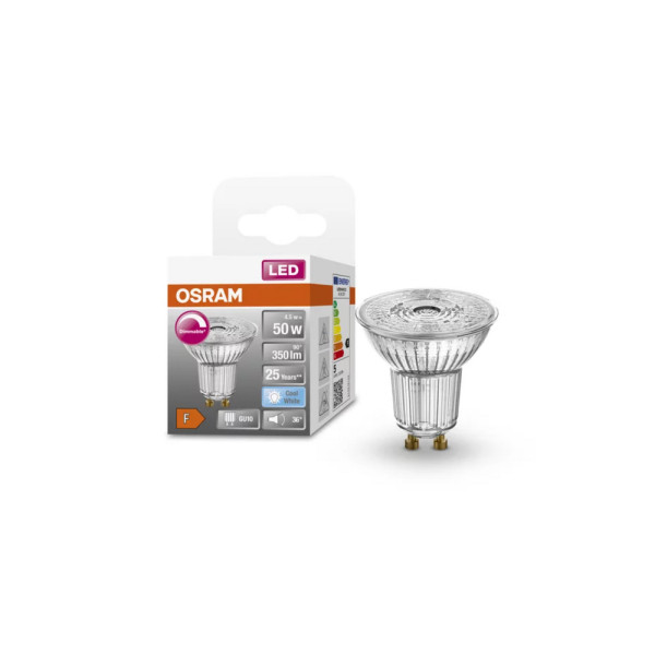 Светодиодная лампочка Osram 4058075798120 Led PAR 16 GU10 4.5W 4000K 350Lm IP20 - фото №1