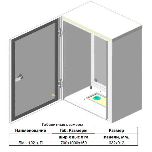 Навісний бокс із монтажною панеллю Білмакс Б00029529 БМ-102+П IP54 - фото №4