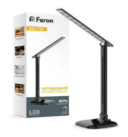 Світильник настільний Feron DE1725 9Вт чорний - фото №3