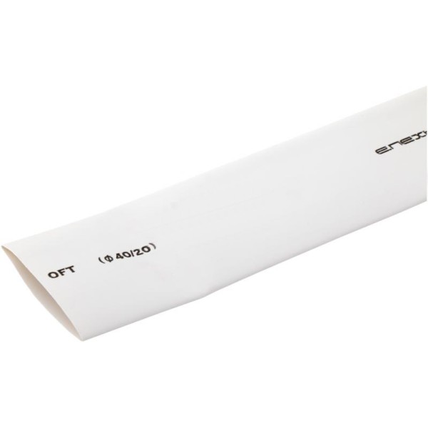 Біла термозбіжна трубка E.Next s024097 40,0/20,0мм (1м)