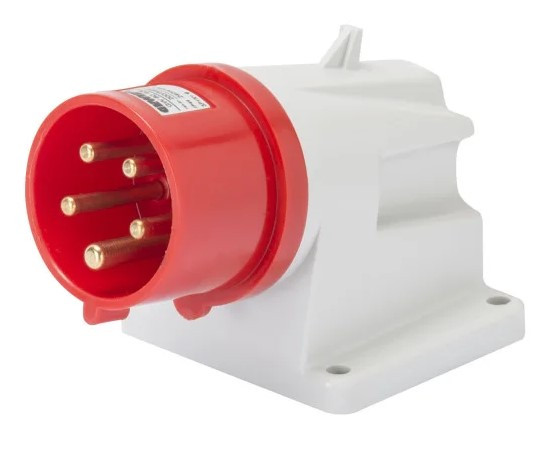 Стационарная вилка 90° GEWISS IP44 3P+E 16A 400В (GW60408)