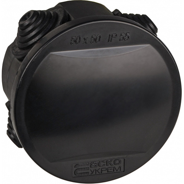 Розподільча коробка Аско-Укрем UAtmo Jet Black 50*50 - фото №1