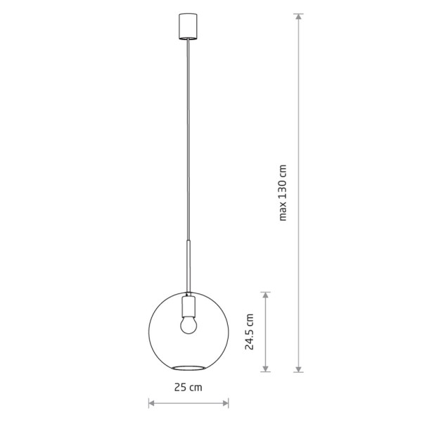 Подвесной светильник, люстра Nowodvorski 7850 Sphere L E27 1x25W IP20 черный - фото №3