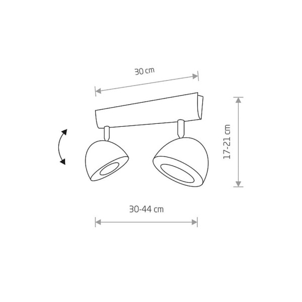 Світильник поворотний, спот Nowodvorski 38840 Vespa GU10, ES111 2x75W IP20 Чорний - фото №2