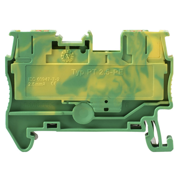 Наборная клеммная колодка заземления E.Next e.tc.z.din.spring.2,5 на DIN-рейке (s070013) - фото №1