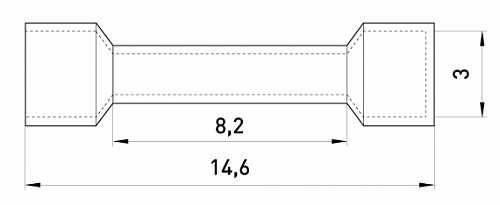 З'єднувальна гільза E.Next e.splice.stand.bv.5.yellow 4-6 кв.мм жовта (s4036016) - фото №1