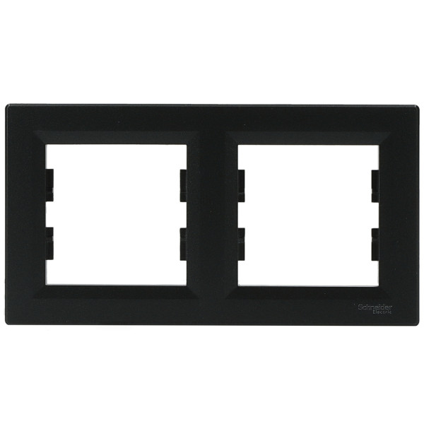 Рамка двойная антрацит Asfora, EPH5800271