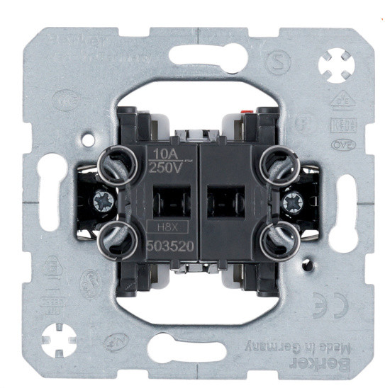 Кнопка для жалюзі двоклавішна (механізм) 10А/250В Berker