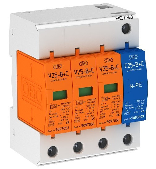 Ограничитель перенапряжений OBO Bettermann (5094463) Тип I+II V25-B+C 3+NPE
