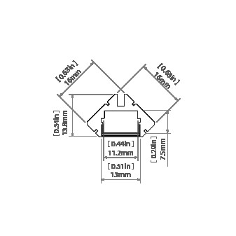 LED-профіль KLUS 45-16, 1 метр - фото №7