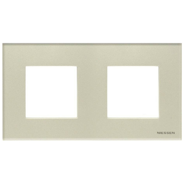 Двомісна рамка ABB Zenit N2272 CP скло (перли)