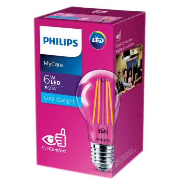 Светодиодная лампа Philips 929001974608 LED Classic 865 CL NDAPR A60 E27 6Вт - фото №1