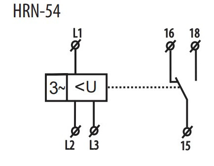 Реле контроля последовательности фаз и напряжения ETI 002471416 HRN-54 3x400AC (3F 1x8A AC1) без нейтрали - фото №1