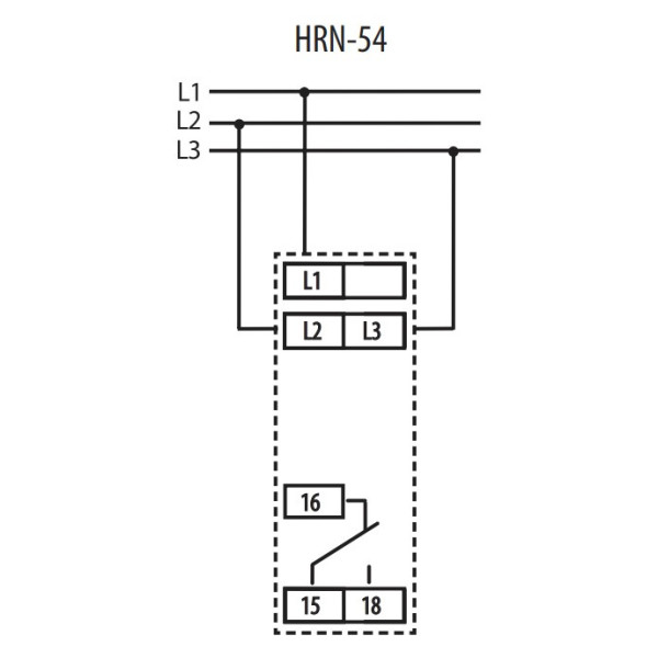 Реле контроля последовательности фаз и напряжения ETI 002471416 HRN-54 3x400AC (3F 1x8A AC1) без нейтрали - фото №2