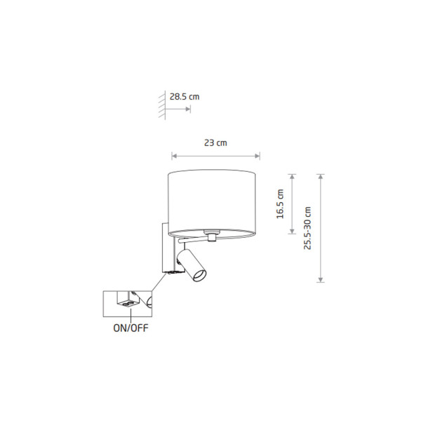 Бра, настенный светильник Nowodvorski 11661 Amarela A E27+GU10 (R35) 10W+10W IP20 графитовый - фото №4
