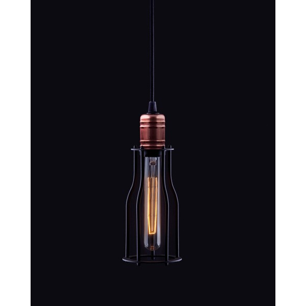 Подвесной светильник, люстра Nowodvorski 6337 Workshop E27 1x25W IP20 черный - фото №1