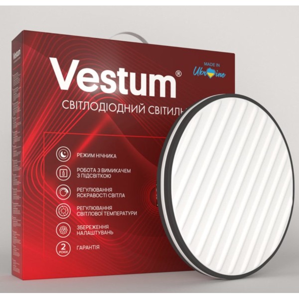 Стельовий світильник Vestum GRILL матовий 72Вт 375x60мм 3000-6500К 5600Лм з пультом - фото №1