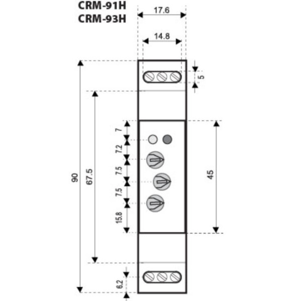 Багатофункціональне реле часу ETI 002470002 CRM-93 H UNI 12-240V AC/DC (3x8A AC1) - фото №4