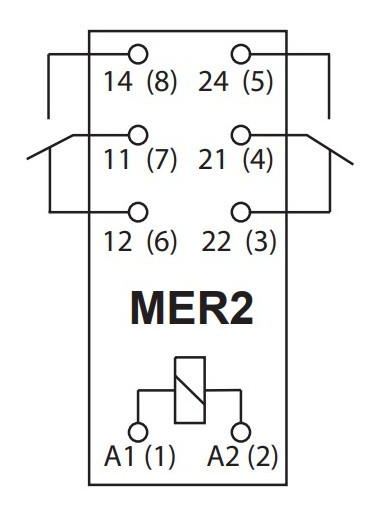 Мініатюрне електромеханічне реле ETI 002473030 MER2-005 DC 2p - фото №1