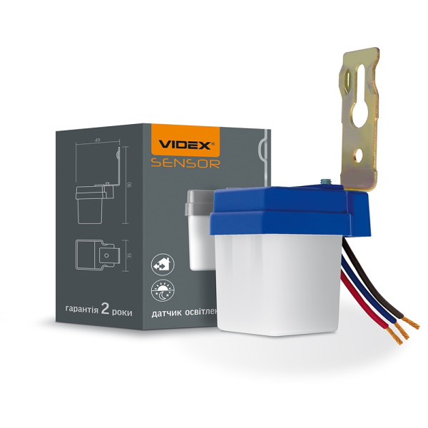 Фотометрический датчик освещенности Videx 220В 6A (VL-SN01) - фото №2