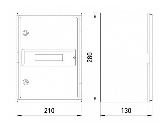 Шафа ударостійка e.plbox.210.280.130.8m.blank E.Next - фото №1