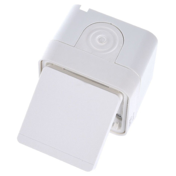 Розетка с з/к IP55, полярная белизна, 16А/250В W.1 - фото №4