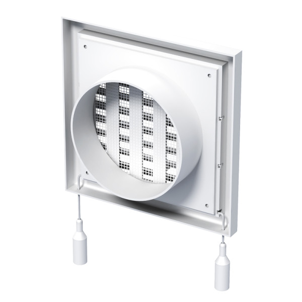 Грати Vents МВ 101 ВРс біла 154х154 - фото №1