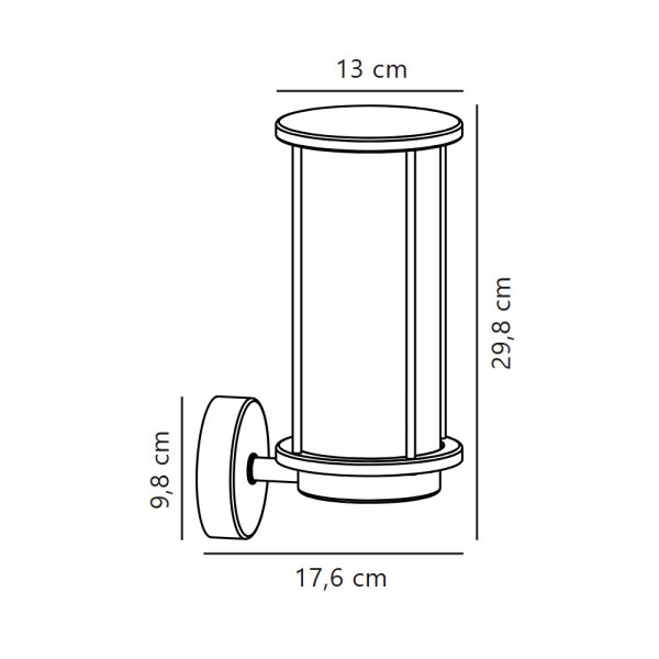 Вуличний світильник Nordlux 2218281035 Linton E27 1x15W IP54 латунний - фото №4