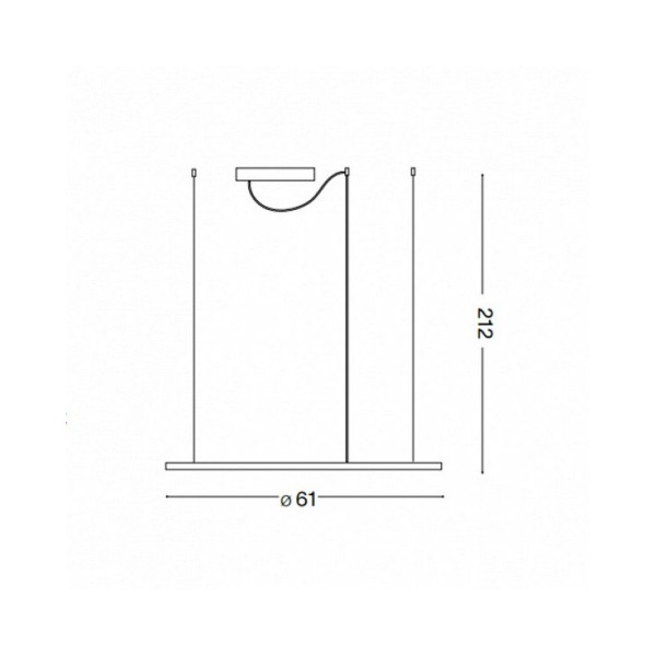 Люстра Ideal Lux 258775 Hulahoop LED 1x30W 3000K 3000Lm IP20 - фото №2