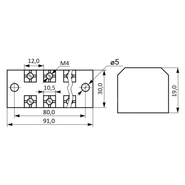 Клеммная колодка в корпусе Аско-Укрем TB 2506 - фото №2