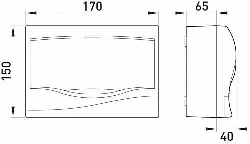 Корпус пластиковий E.Next e.plbox.stand.n.06mU 6-модульний навісний (s0290007u) - фото №1