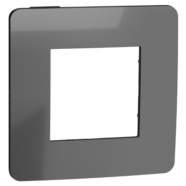 Однопостова рамка Schneider Electric NU280253 (нікель/антрацит)