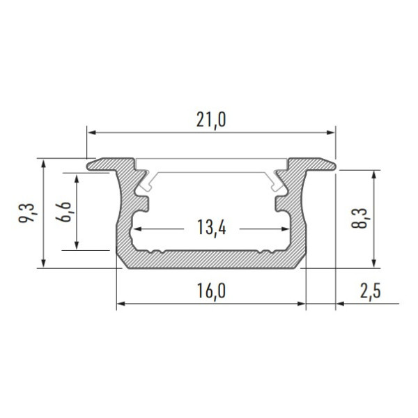 Профиль для светодиодной ленты Lumines B сталь - фото №4