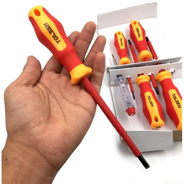 Диэлектрический комплект отверток Tolsen (38013) (6 предметов) - фото №3