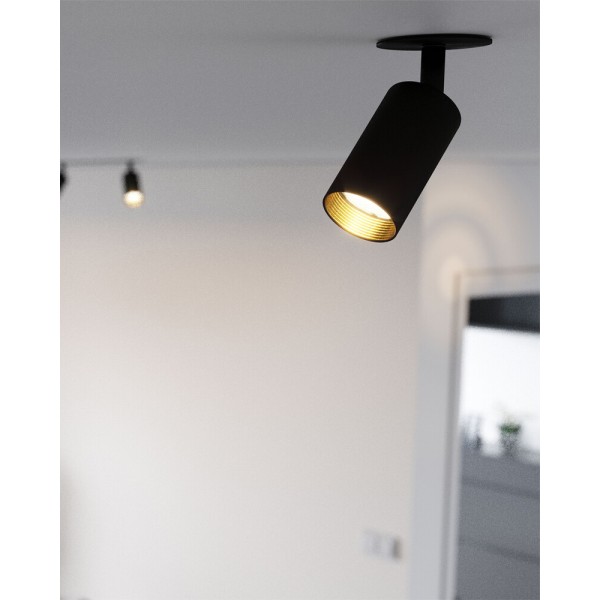 Світильник поворотний, спот TK Lighting 10806 Amis GU10 1x10W IP20 чорний - фото №2