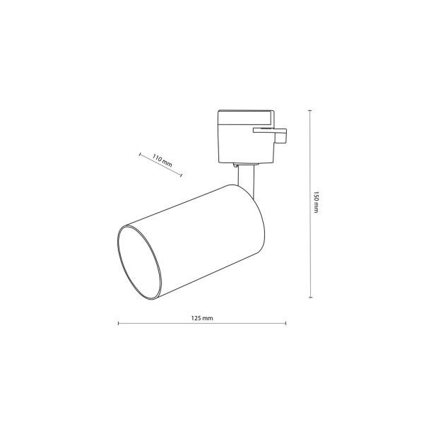 Трековий світильник TK Lighting 6896 Tracer GU10 1x10W IP20 Wh - фото №1