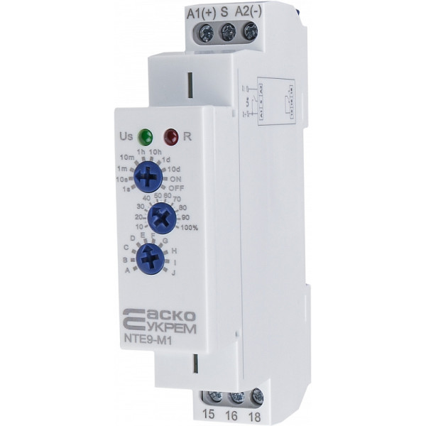 Багатофункціональне реле часу Аско-Укрем NTE9-M1 SPDT (A0010240005) - фото №2