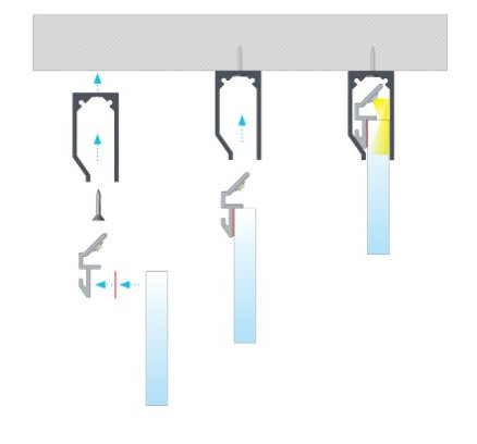 Профиль монтажный для светодиодной ленты Lumines Fari серебро - фото №2