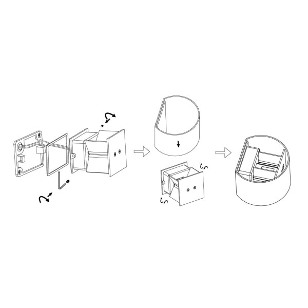 Светильник фасадный Violux ECLIPSE-R 12W 3000-6500K 530Lm IP65 черный ( 500580 ) - фото №1