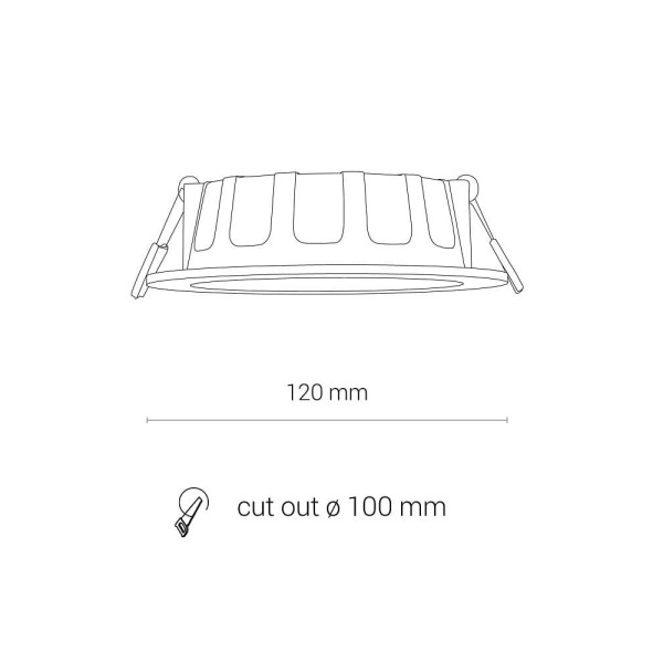 Точечный светильник Nowodvorski 8782 Cl Kos Led 1x8W 3000K 550Lm IP44 Белый - фото №4