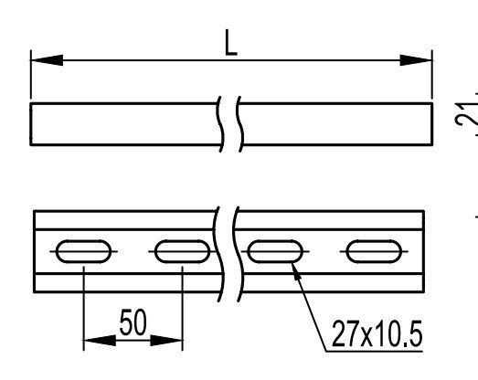 З-подібний профіль DKC BPM2130 41х21 DBM, L 3000, 2,5 мм - фото №2