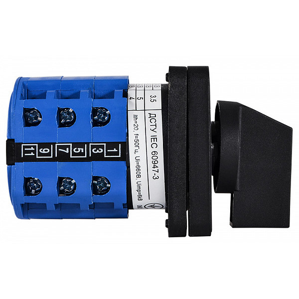 Пакетный переключатель Аско-Укрем ПКП SBI 1-0-2 3 полюса 20A/3.833 (A0110010054) - фото №1