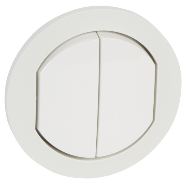 Клавіша двоклавішного вимикача Legrand Celiane (067802) IP44 (білий)