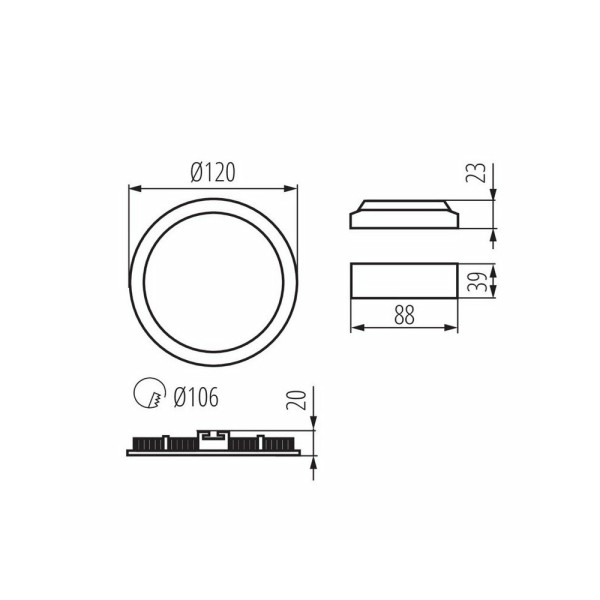 Точечный светильник Kanlux 33562 Rounda LED 1x6W 3000K 270Lm IP44 - фото №2