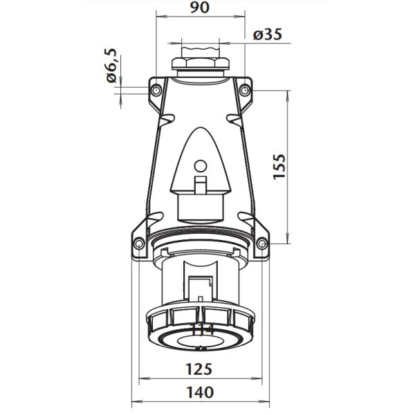 Настенный разъем Sez IZGN6353 - фото №9