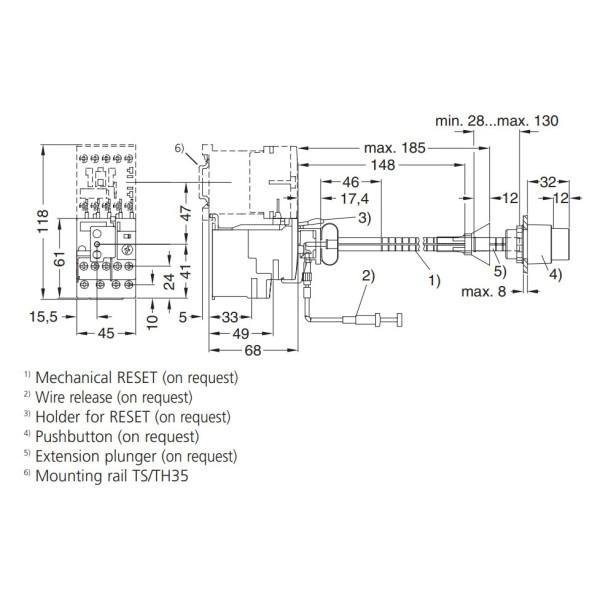 Тепловое реле Schrack LSTD0250 1,8-2,5А размер 00 - фото №1