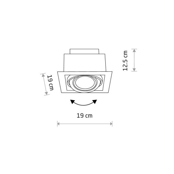 Точечный светильник Nowodvorski 9571 Downlight GU10, ES111 1x15W IP20 черный - фото №1